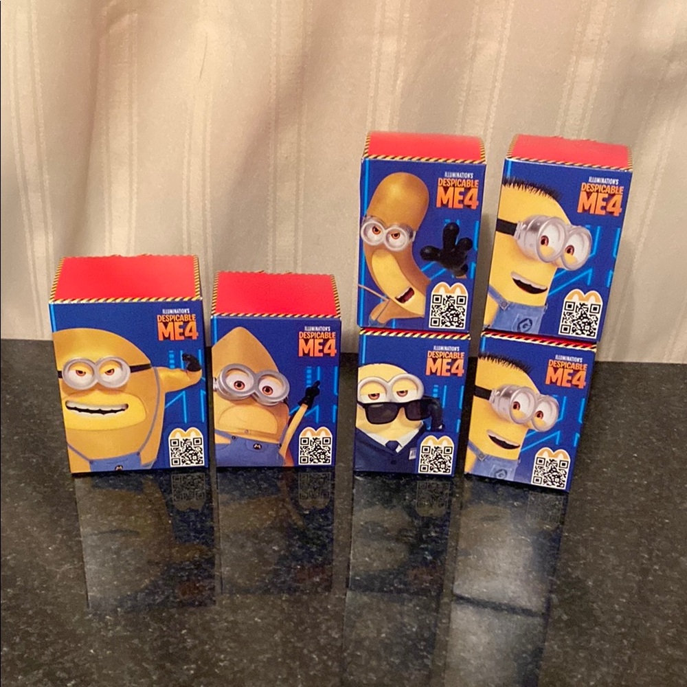 Despicable Me 4 Happy Meal Toys Bundle of 6